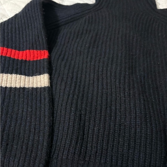 Zadig & Voltaire Zoe Wy, Navy turtleneck Sweater. Distressed edges. Wool/Yak. - Picture 12 of 16